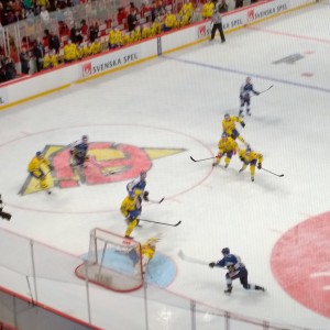 Sverige Finland Anfall Försvar Hockey