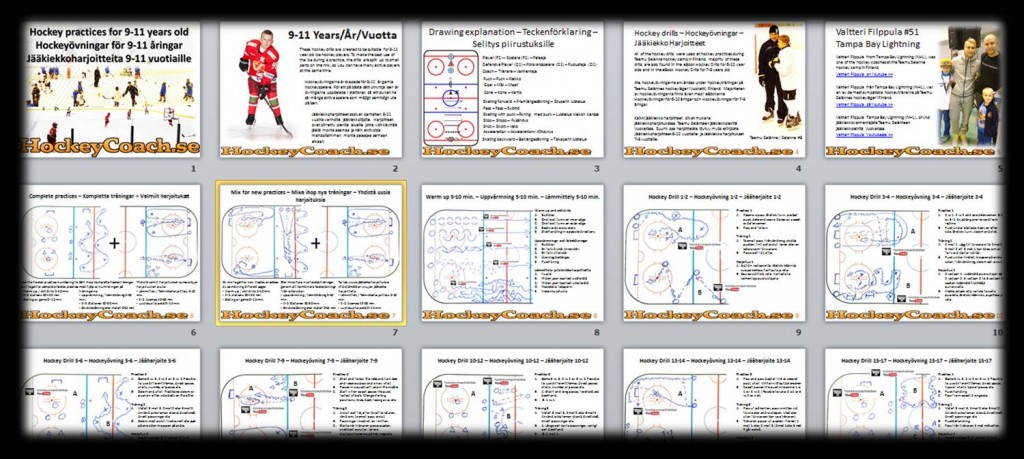 Hockey practices and drills for 9, 10 and 11 years old